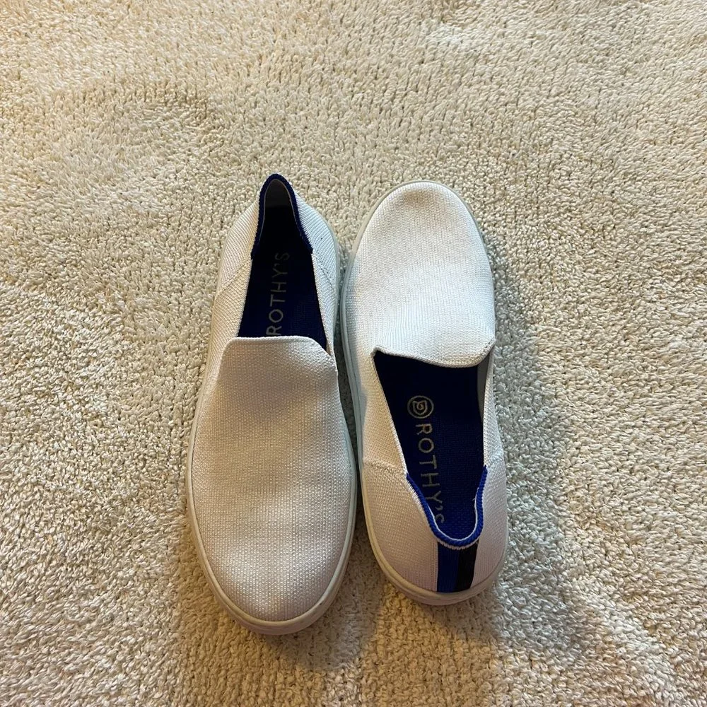 White Rothys Rothy's | Shoes | Rothys The Original Slip On Sneakers In Bright White ...